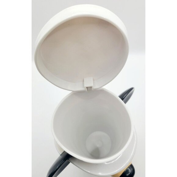 Disney Mickey Mouse Mug Cup Attached Flip Lid Microwave Dishwasher Safe Vintage - Picture 8 of 9